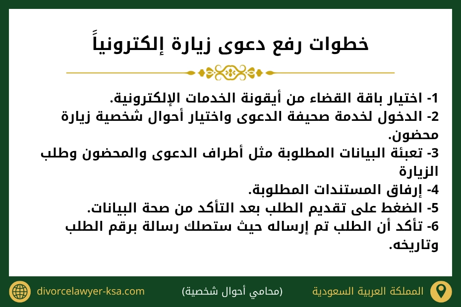 رفع دعوى زيارة الأبناء
