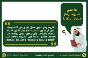 ما هي شروط رفع دعوى عضل
