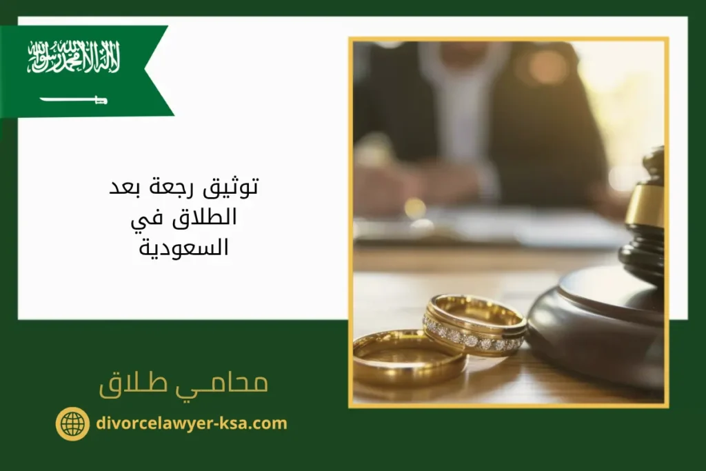 توثيق رجعة بعد الطلاق في السعودية
